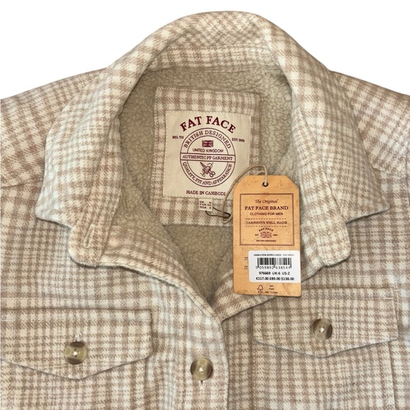 NWT FatFace Hamilton Borg Lined Shacket - Picture 10 of 11